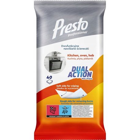 Presto Ściereczki Dual Action do kuchnia, piekarnik, płyta 40szt