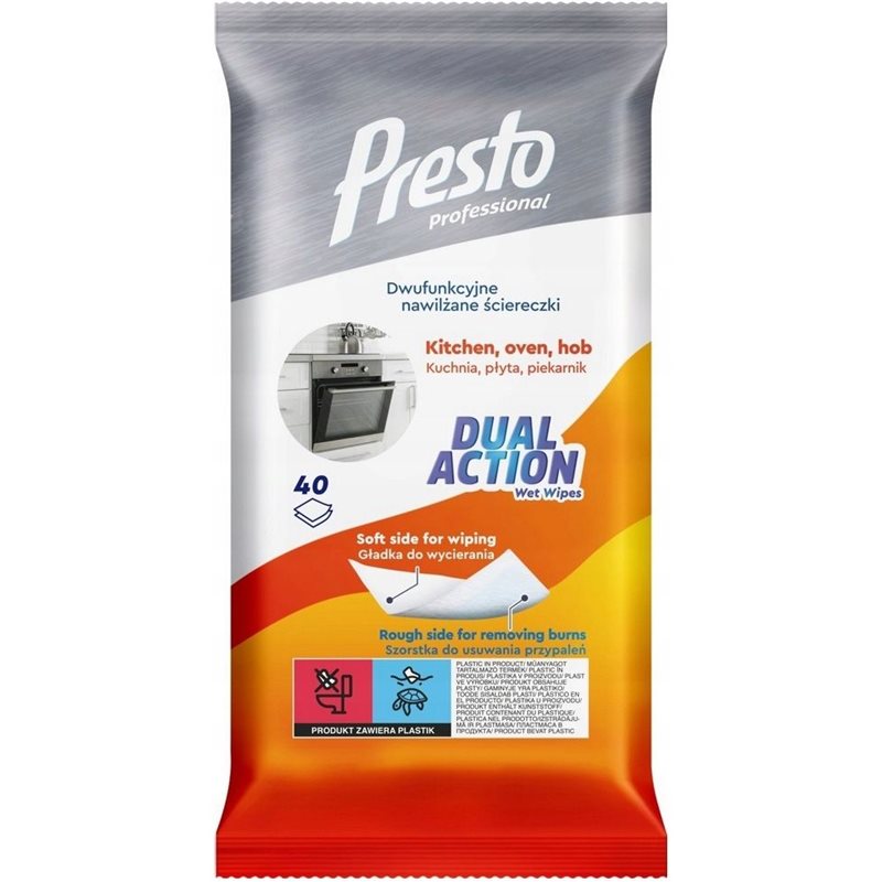 Presto Ściereczki Dual Action do kuchnia, piekarnik, płyta 40szt