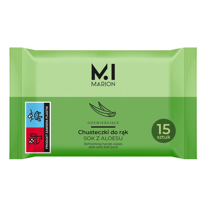 Marion Chusteczki Odświeżające Green Tea 15Szt Marion Chusteczki Odświeżające Green Tea 15Szt