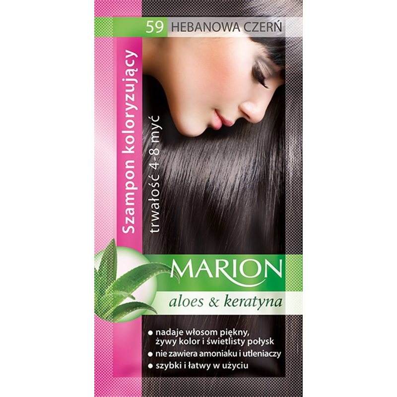Marion szamponetka Czarna hebań 59 szampon koloryzujący 40ml Marion szamponetka Czarna hebań 59 szampon koloryzujący 40ml