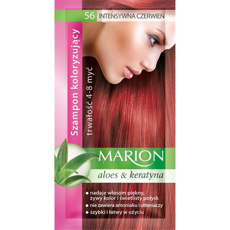 Marion szamponetka Intensywna Czerwień 56 szampon koloryzujący 40ml Marion szamponetka Intensywna Czerwień 56 szampon koloryzujący 40ml