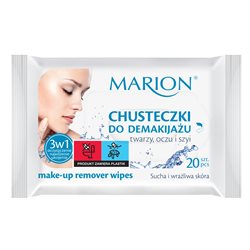 Marion Chusteczki do Demakijażu Twarzy, Oczu i Szyi do skóry suchej i wrażliwej 20szt