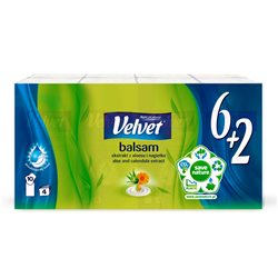 Velvet Balsam Chusteczki higieniczne ekstrakt z aloesu i nagietka 8 x 9 sztuk