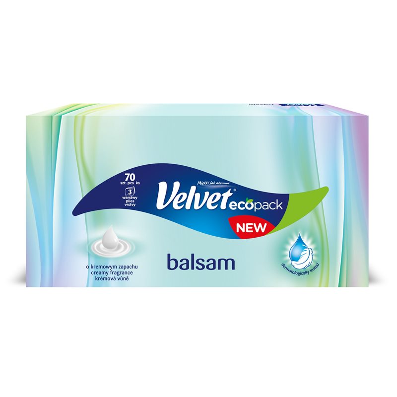 Velvet Balsam Chusteczki uniwersalne o kremowym zapachu 70 sztuk Velvet Balsam Chusteczki uniwersalne o kremowym zapachu 70 sztuk
