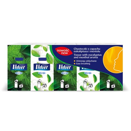 Velvet Aroma Chusteczki higieniczne zapachowe 10 x 9 sztuk