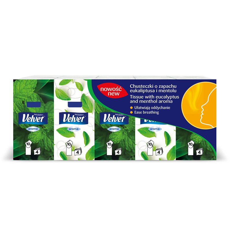 Velvet Aroma Chusteczki higieniczne zapachowe 10 x 9 sztuk