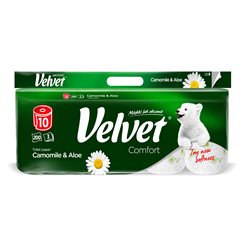 Velvet papier toaletowy 3 warstwowy rumianek i aloes 10szt