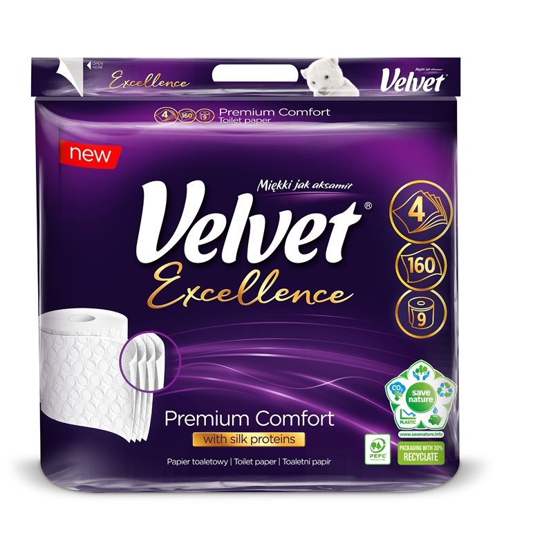 Velvet Excellence Premium Comfort Papier toaletowy 9 rolek
