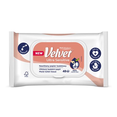 Velvet nawilżany papier toaletowy Ultra Sensitive 48 szt