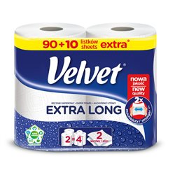 Velvet Ręcznik papierowy Najdłuższy Czysta Biel 2 rolki