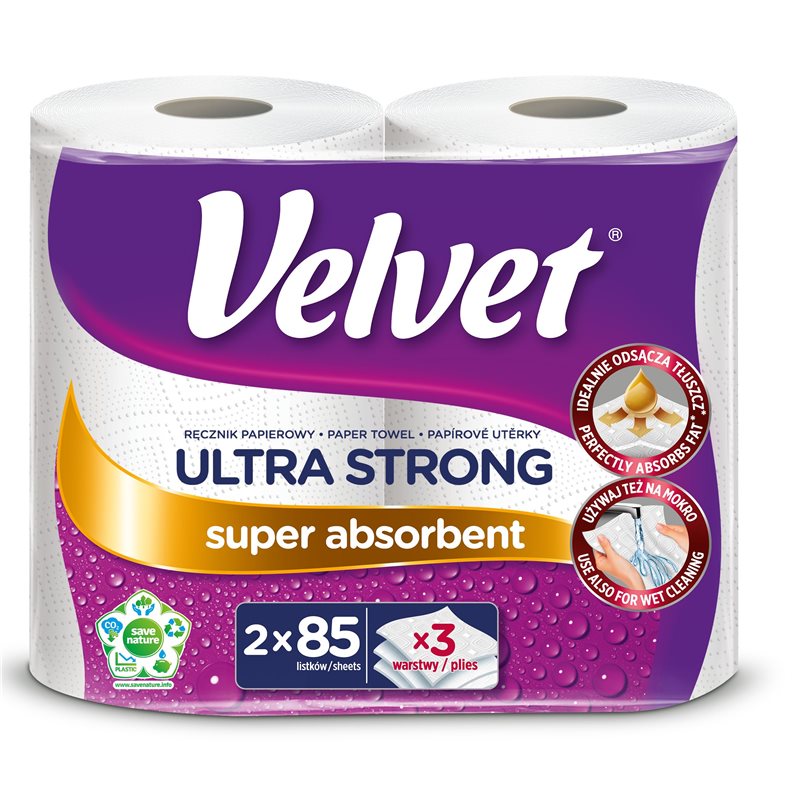 Velvet ręcznik papierowy Ultra Strong 2szt Velvet ręcznik papierowy Ultra Strong 2szt