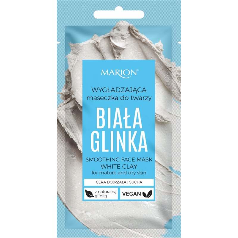Marion Wygładzająca maseczka do twarzy Biała Glinka 8g