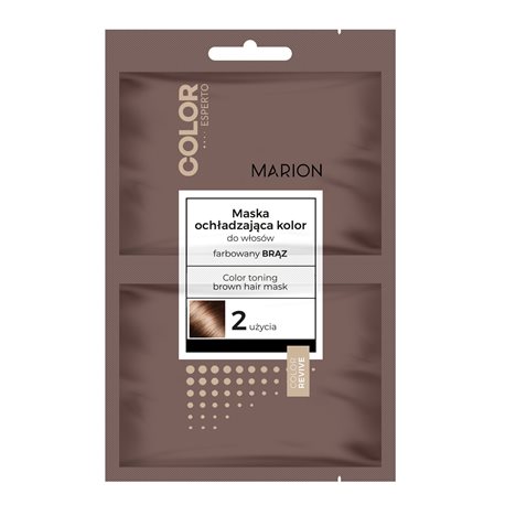 Marion Color Esperto maska brąz do włosów ochładzająca kolor saszetka