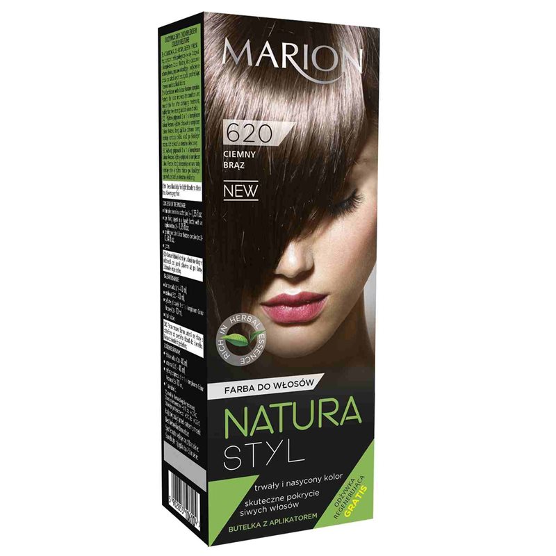 Farba do włosów Marion Natura Styl 620 Ciemny Brąz Farba do włosów Marion Natura Styl 620 Ciemny Brąz