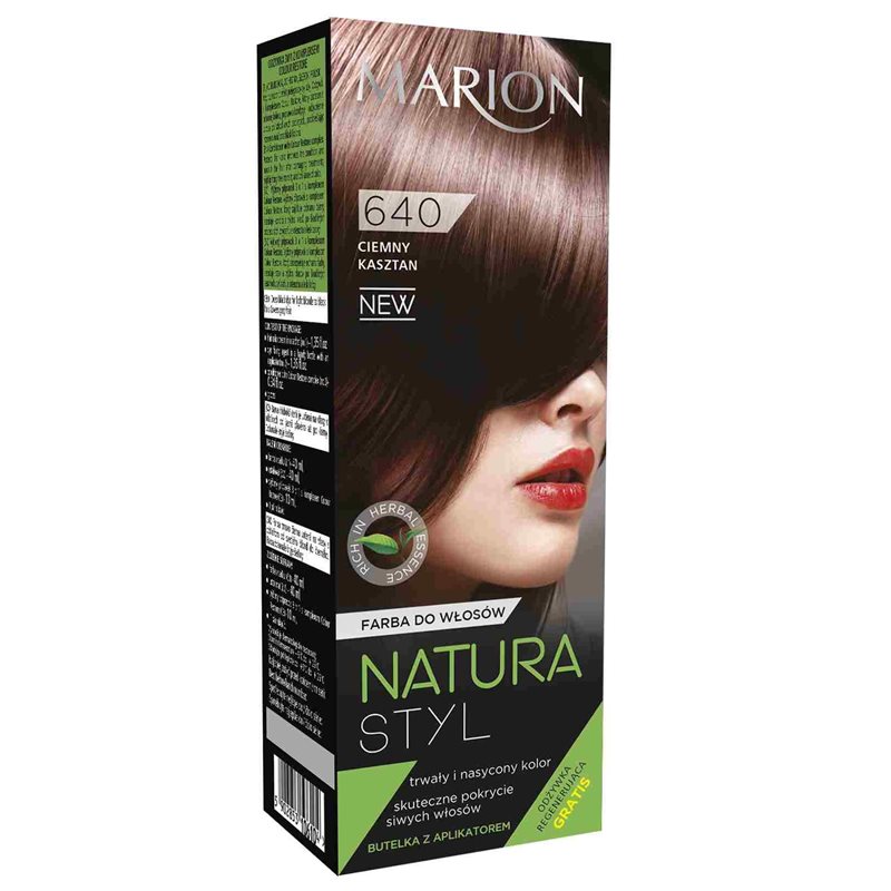 Farba do włosów Marion Natura Styl 640 Ciemny Kasztan Farba do włosów Marion Natura Styl 640 Ciemny Kasztan