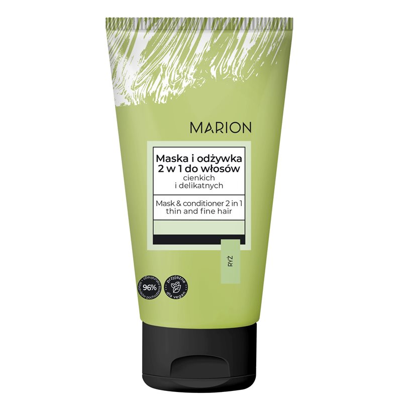 Marion maska i odżwywka do włosów 2w1 cienkich delikatnych ryż 150ml Marion maska i odżwywka do włosów 2w1 cienkich delikatnych ryż 150ml