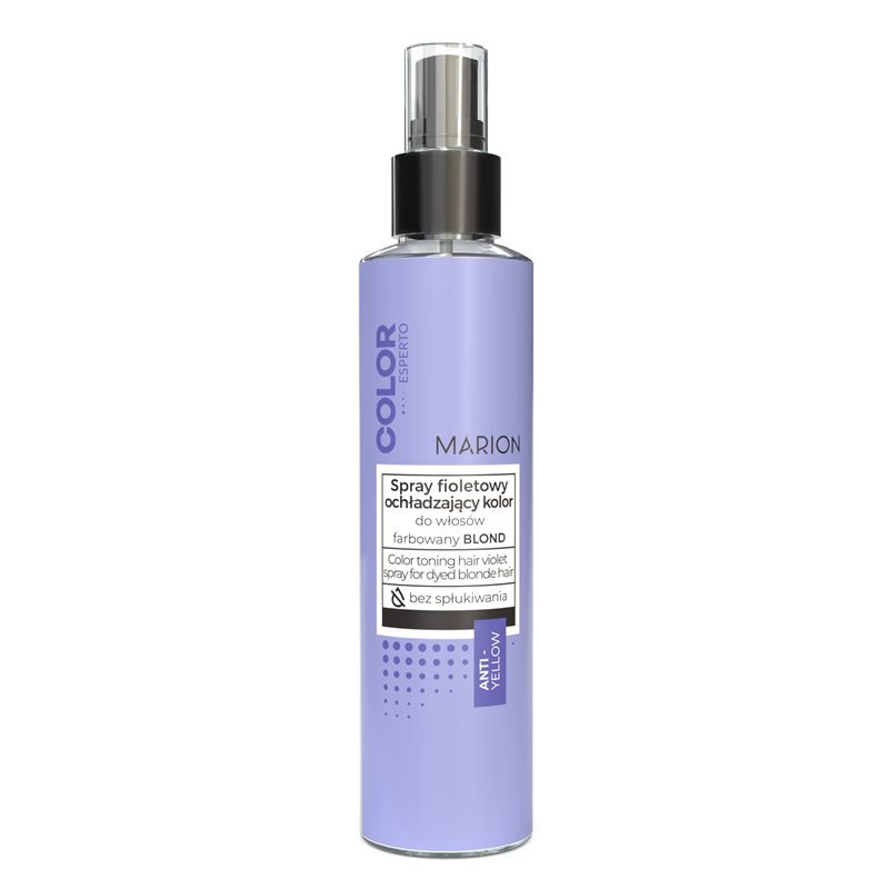 Marion Color Esperto spray fioletowy do włosów ochładzająca kolor blond 150ml Marion Color Esperto spray fioletowy do włosów ochładzająca kolor blond 150ml