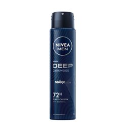 NIVEA MEN Antyperspirant w aerozolu Deep Black Charcoal 250 ml