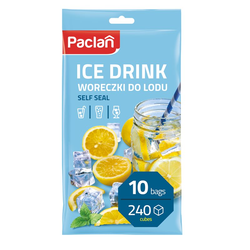 Paclan woreczki do lodu 10x24cm Self Seal Paclan woreczki do lodu 10x24cm Self Seal