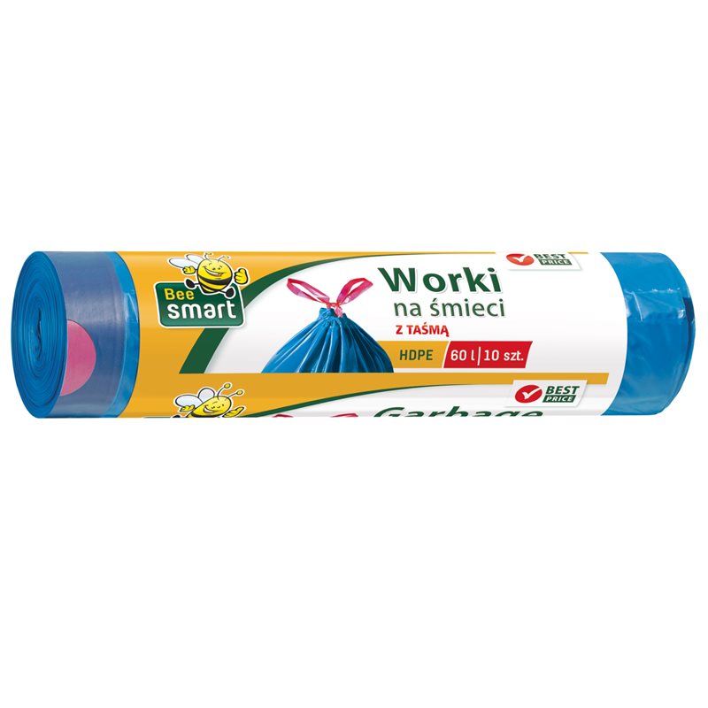 Bee Smart worki na śmieci niebieskie 60l 10 szt