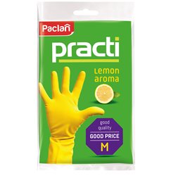 Paclan Practi Rękawice gumowe lemon aroma M