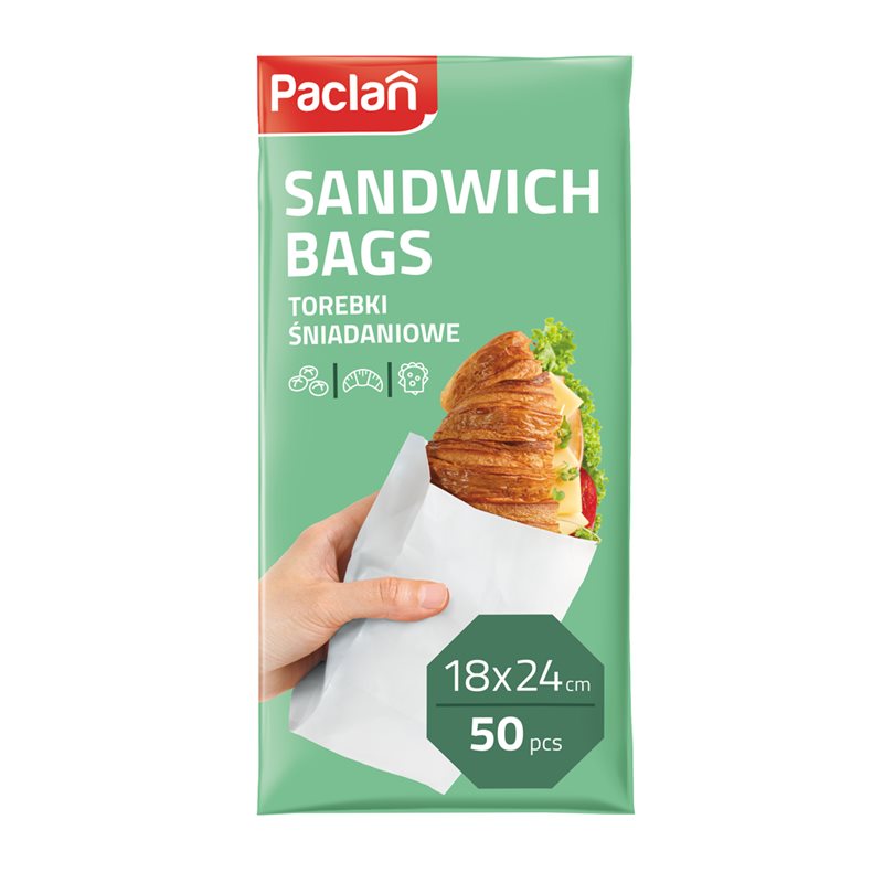 Paclan Torebki śniadaniowe 18 x 24,5 cm (50 sztuk) Paclan Torebki śniadaniowe 18 x 24,5 cm (50 sztuk)