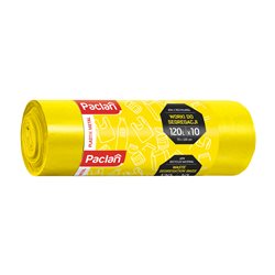 Paclan worki segregacja plastik żółte 120l 10szt