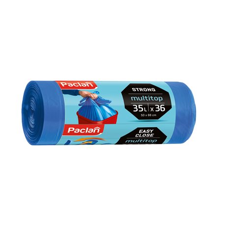 Worki na śmieci Paclan Multitop 35 l 36 sztuk niebieskie