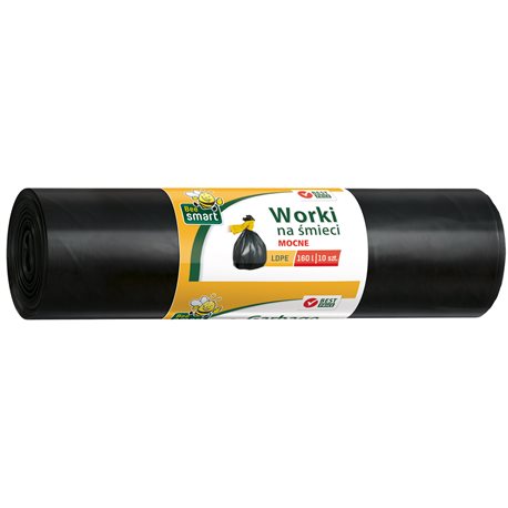 Bee Smart worki na śmieci LDPE 160l mocne 10 sztuk Bee Smart worki na śmieci LDPE 160l mocne 10 sztuk