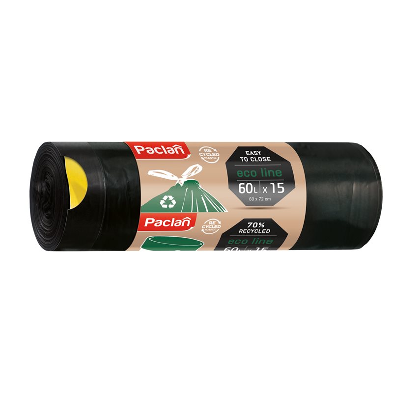 Worki na śmieci Paclan Eco Line 60 l 15 sztuk Worki na śmieci Paclan Eco Line 60 l 15 sztuk