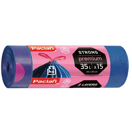 Paclan premium Worki na śmieci 35 l 15 sztuk