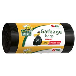 Bee Smart worki na śmieci LDPE 60l 50 szt. czarne
