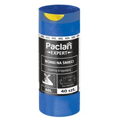 Paclan Expert Worki na śmieci z taśmą ściągającą 60 l 40 sztuk