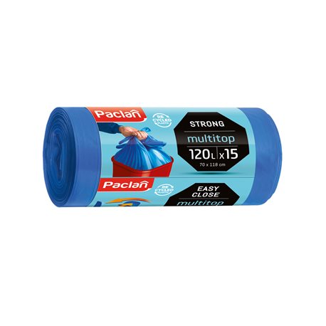 Worki na śmieci Paclan Multitop 120 l 15 sztuk