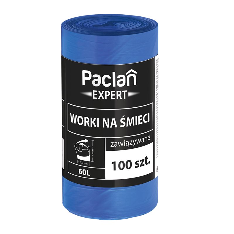 Paclan Expert Worki na śmieci zawiązywane 60 l 100 sztuk