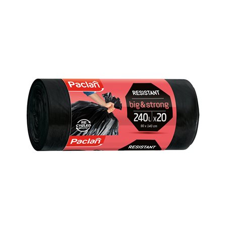 Worki na śmieci Paclan Big & Strong 240 L 20 sztuk