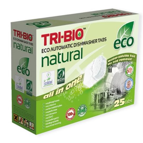 Tri-BioTabletki do zmywarki All-in-One 25 szt. – kompleksowa pielęgnacja naczyń i zmywarki