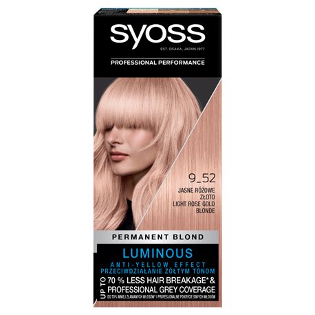 Syoss SalonPlex Farba do włosów Jasne Różowe Złoto 9-52
