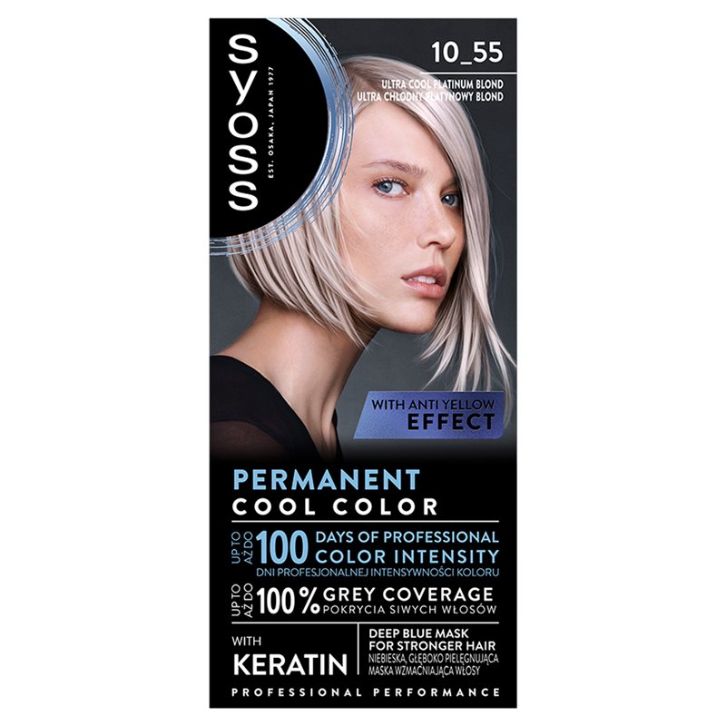 Syoss Blond Cool Blonds Farba do włosów ultra platynowy blond 10-55 Syoss Blond Cool Blonds Farba do włosów ultra platynowy blond 10-55