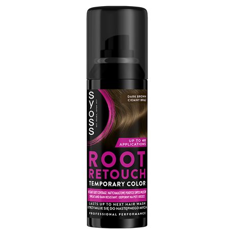 Syoss Root Retoucher Ciemny Brąz zmywalny spray maskujący odrosty 120ml