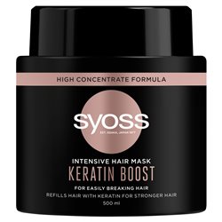 Syoss Keratin Boost Intensywnie wzmacniająca maska przeciw łamaniu się włosów z keratyną 500 ml