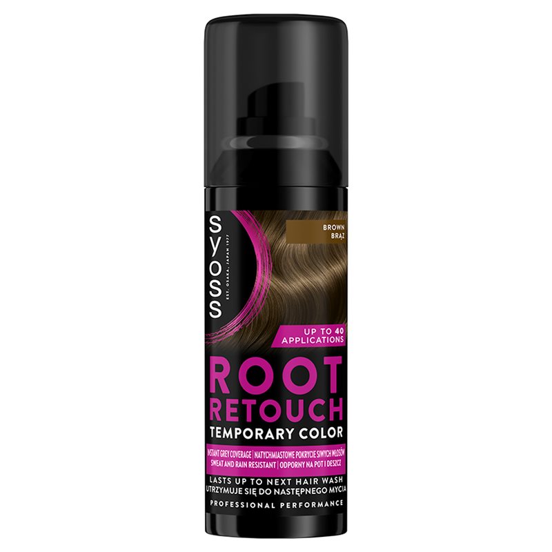 Syoss Root Retoucher Brąz zmywalny spray maskujący odrosty 120ml