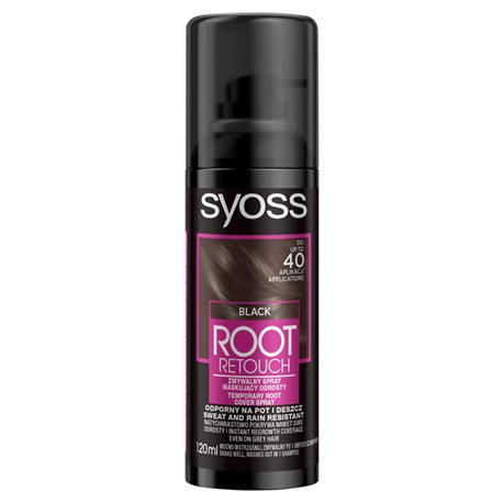 Syoss Root Retoucher Spray maskujący odrosty czerń 120 ml
