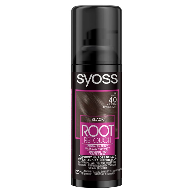 Syoss Root Retoucher Spray maskujący odrosty czerń 120 ml