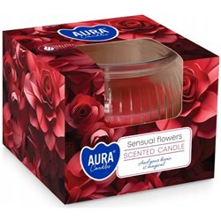 Bispol świeca zapachowa w szkle SN69-420 Zmysłowe kwiaty