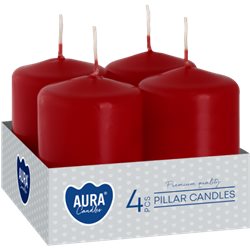 Bispol świece wotywne walce 40/60 4 szt burgund