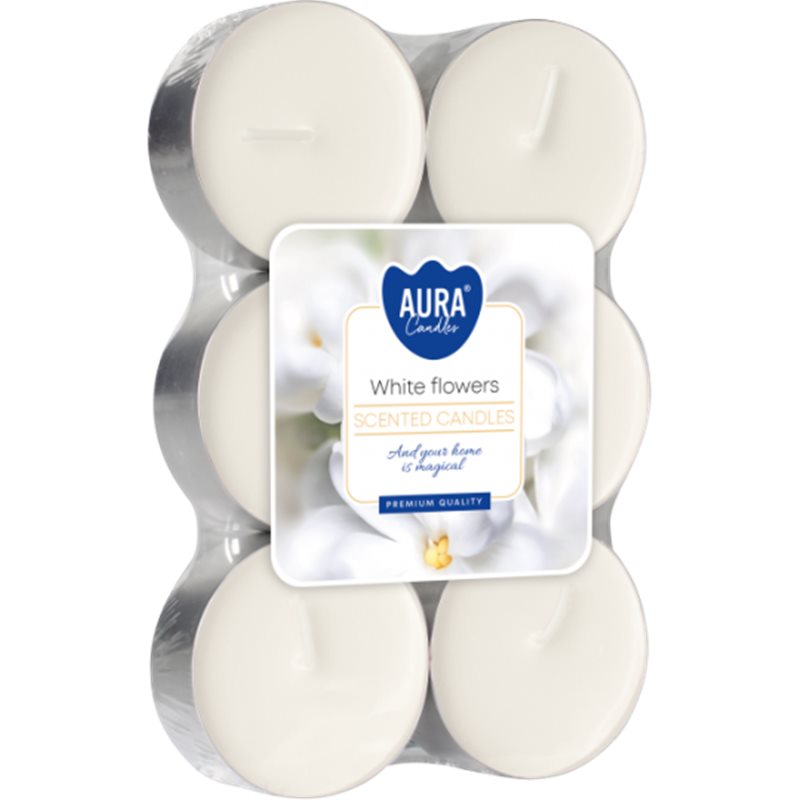Bispol podgrzewacz tealight zapachowy maxi 6 sztuk p35-6-179 białe kwiaty