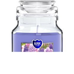 Bispol świeca zapachowa w szkle SND71-343 Fioletowy Ogród