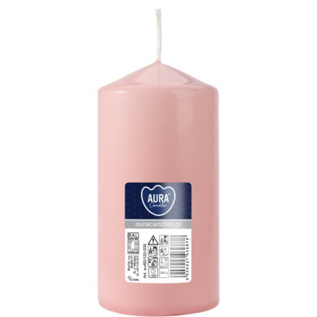 Bispol świeca walec Jasny Róż SW60/120-038