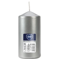 Bispol świeca walec SW60/120-271 srebrny metalik